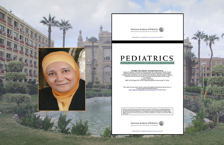 Dr. Sahar Hassanein, Professor of Pediatrics, Ain Shams University, the first Egyptian physician to participate in the launch of a database on stroke in children