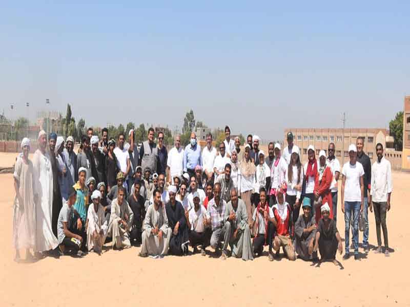 Vice President of Ain Shams University inspects the school of excavations of Sheikh Al Arab Hammam