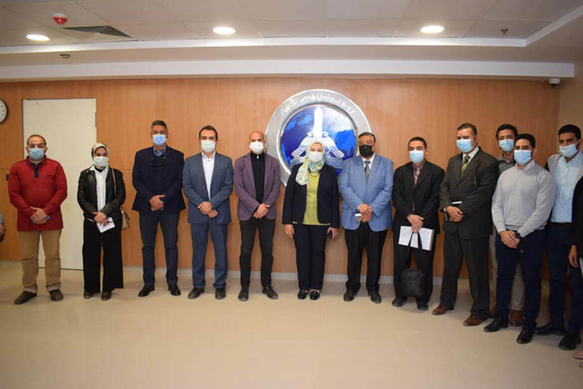 An inspection tour of the committee of electronic testing centers at the Supreme Council of Universities at Faculty of Al-Alsun