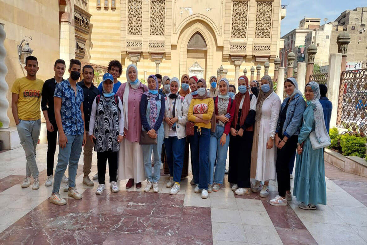 The Faculty of Archeology organizes orientation visits for its new students in preparation for the new academic year 2021/2022