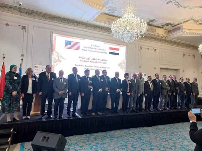 A cooperation protocol between the Ministry of Higher Education, 15 public universities and AMIDEAST to establish centers to serve and support people of determination in Egyptian universities