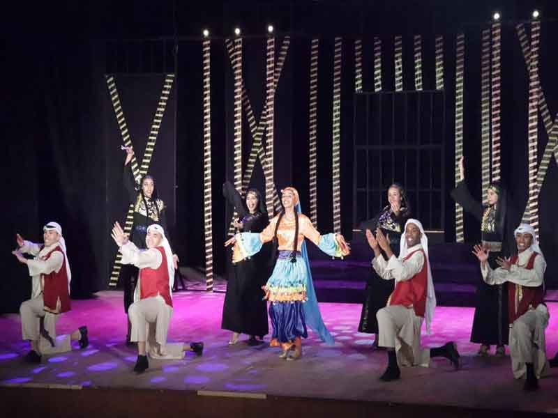 The theater and folk arts teams at Ain Shams University continue their distinguished performances at the Qena Culture Palace stage