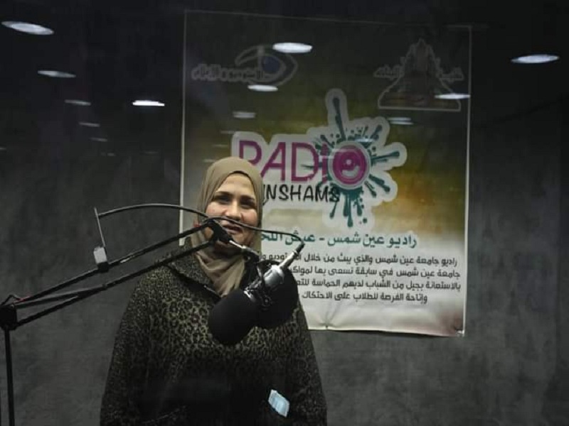 Professor Amira Youssef, Dean of the Faculty of Girls, is a guest at Ain Shams Radio