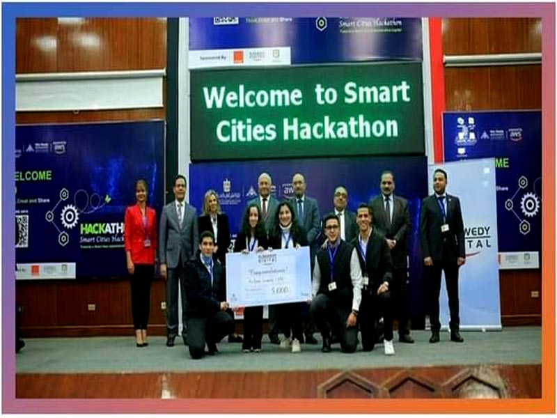 Ain Shams University team wins three prizes in the Smart Cities Hackathon competition