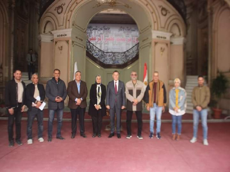 The President of Ain Shams University inspects the restoration work of the Zafaran Palace